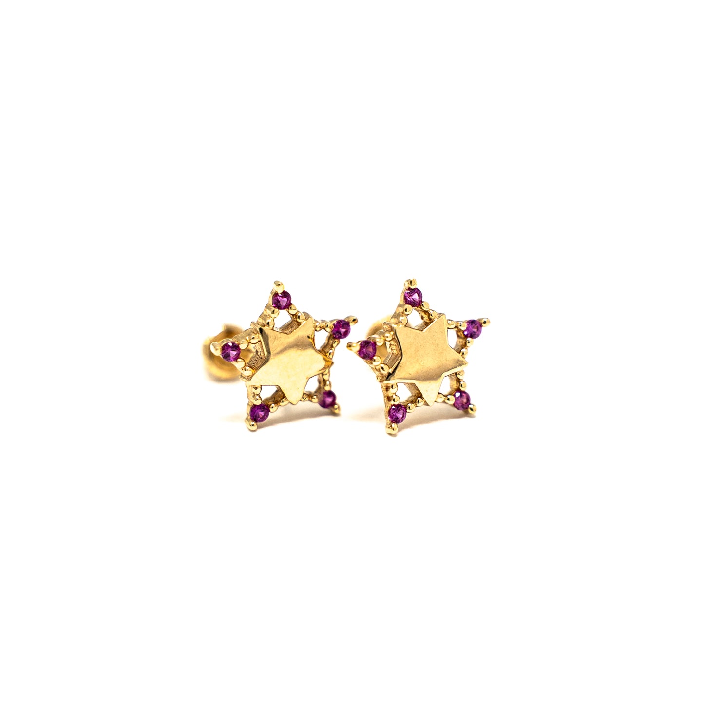 EARRINGS FUCHSIA STAR-E072514010