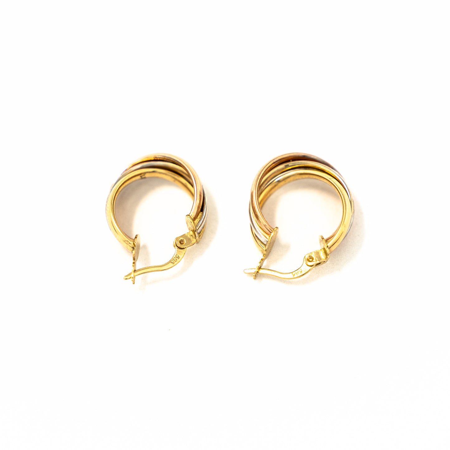 EARRINGS THREE GOLD-E072514003